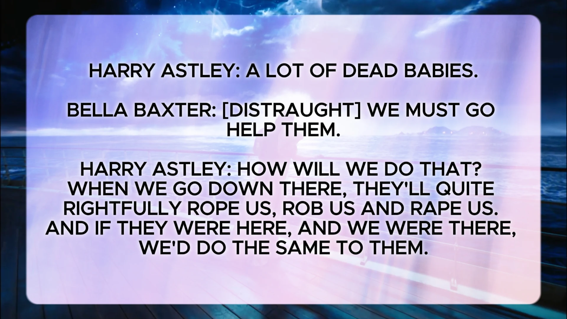 Poor Things Movie Lines by Harry and Bella