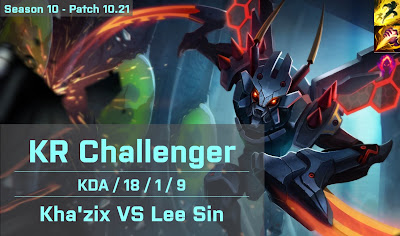 Khazix JG vs Lee Sin - KR 10.21