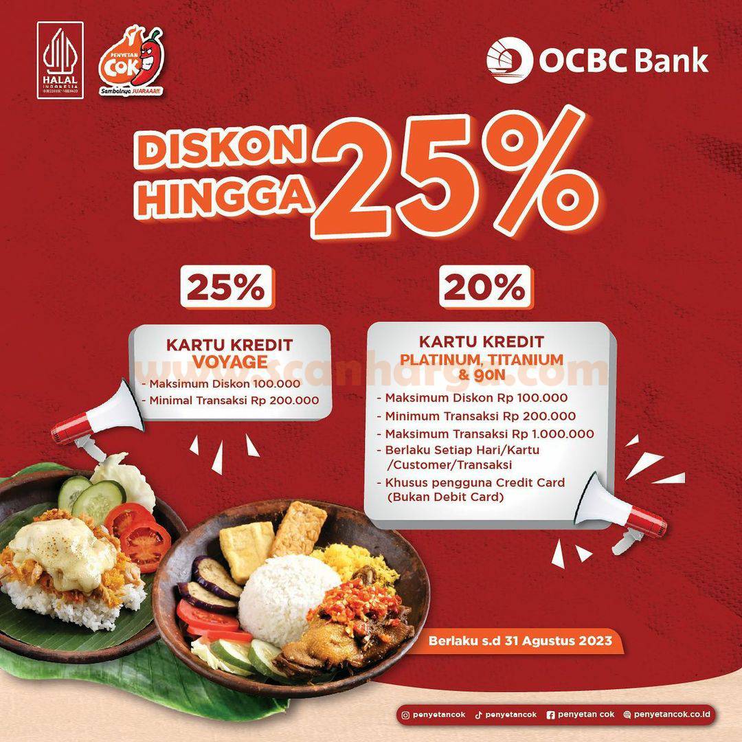 PENYETAN COK Promo KARTU KREDIT OCBC DISKON 25%