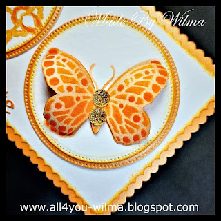 Felicitatie, Congrats, Congratulations, Mandela, Vlinder, Butterfly, Orange, Stamp, Stencil, Studio Light, Marco Raffine, Crealies, All4You, ALL4YOU,