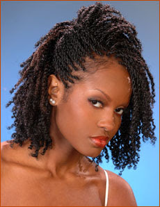 african hair braiding pose