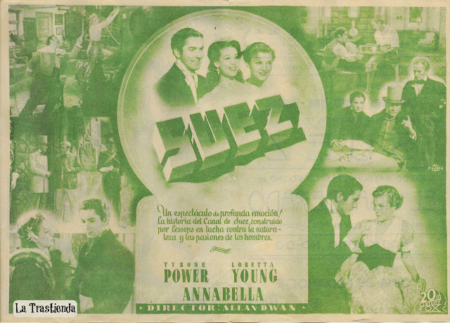 Programa de Cine - Suéz - Tyrone Power - Loretta Young - Annabella