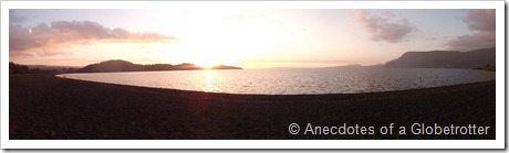 Same lake at sunset