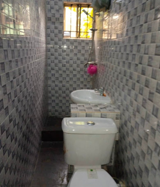 Woman in shock as she shares photo of a bathroom in Lagos