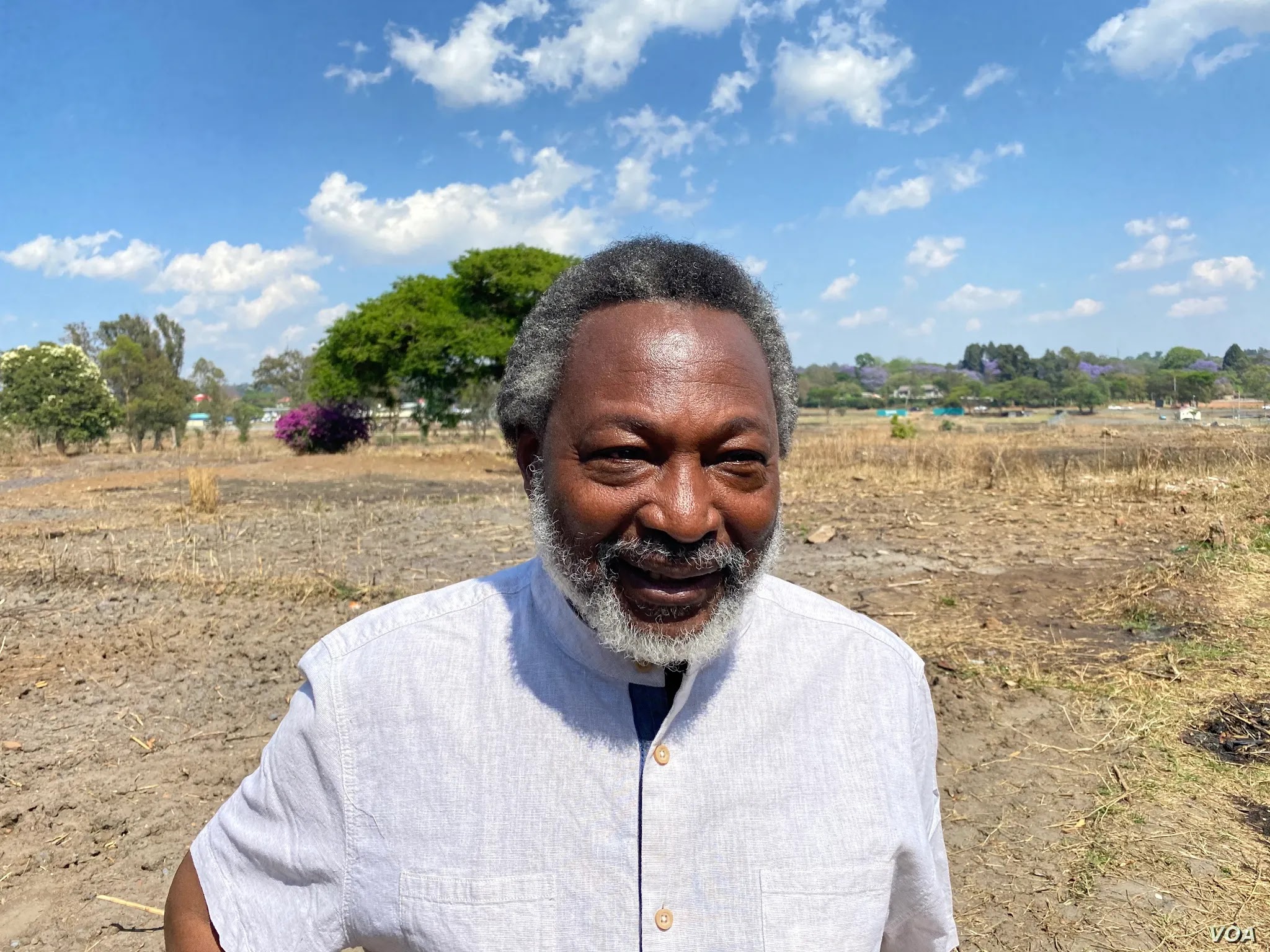 Mandivamba Rukuni, a former economics professor at the University of Zimbabwe who now directs a charity focused on farming innovation in Africa, says “early shoots” is labor intensive, October 24, 2020. (Columbus Mavhunga/VOA)