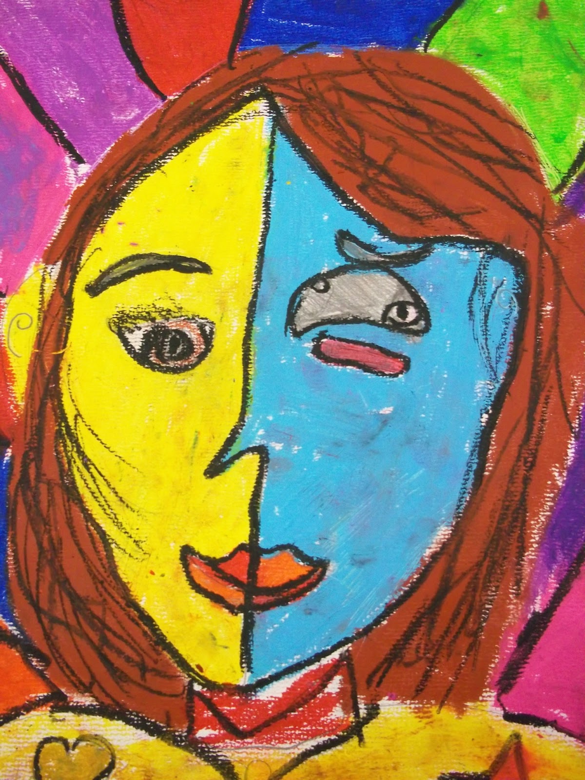 Art Kids of Benavidez Elementary: Self-Portraits - Picasso Style