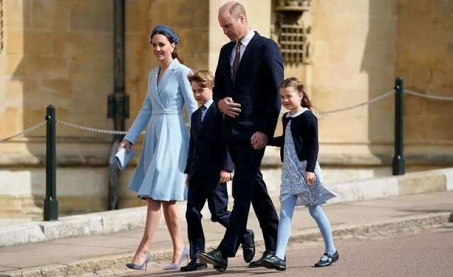 Kate Middleton. Princess Charlotte in Rachel Riley dress. Zara Tindall in LK Bennett polka-dot dress. Soler London dress. Peter Pilotto dress