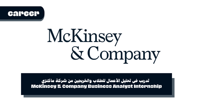 تدريب فى تحليل الأعمال للطلاب والخريجين من شركة ماكنزي - McKinsey & Company Business Analyst Internship