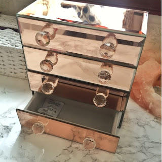 Beautify rose gold mirror beauty and jewellery collection