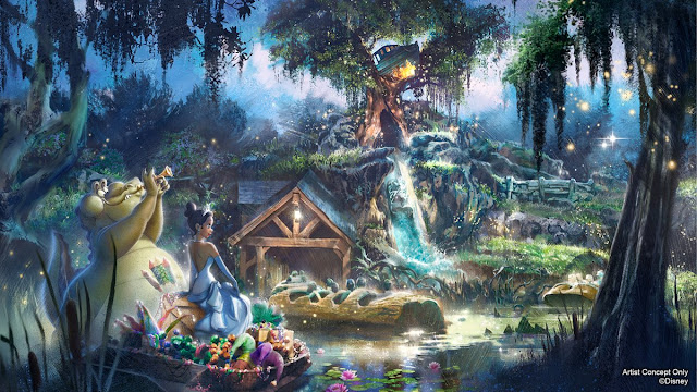 Splash Mountain Princess and the Frog Concept Art Disney Parks