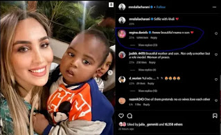 Regina Daniels and Co-Wife Laila Charani Share Heartwarming Moment with Second Son Khalifa