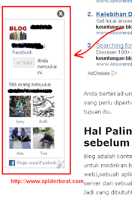 Membuat FB Like Box melayang dengan tombol close