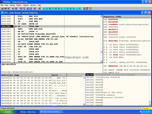 Open program in olly - theprohack.com