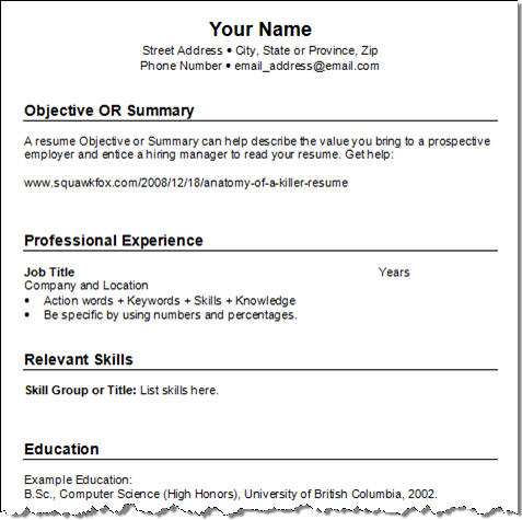 477 x 475 px free basic resume template make a free printable resume ...