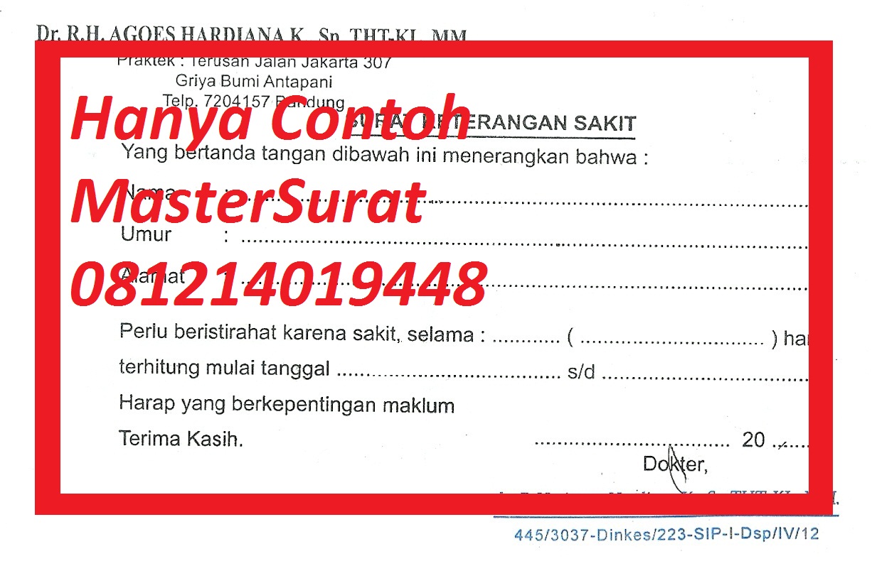 MasterSurat-Sakit: SURAT SAKIT DAERAH BANDUNG