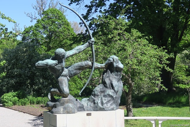 Sculpture of an archer  Waldemarsudde. Djurgården in Stockholm