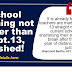 School Opening not earlier than Sept.13, Pushed!