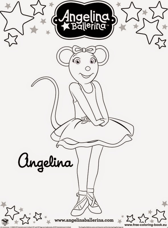 Desenhos para Colorir da Angelina Ballerina – Imagens para Imprimir