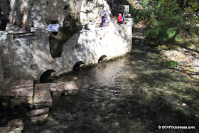 Base of St. Theodora's chapel above spring