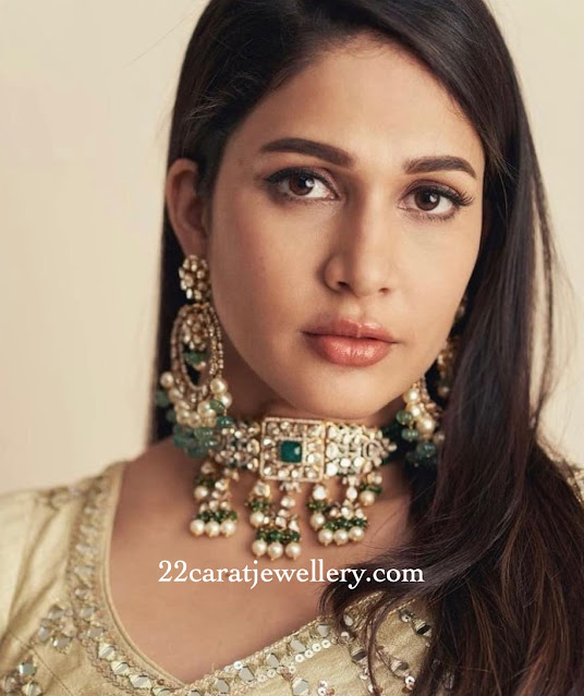 Lavanya Tripati Polki Choker Earrings