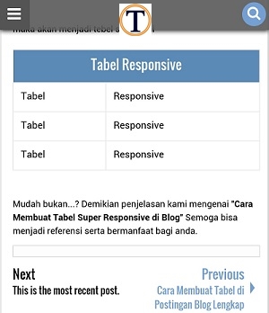 cara membuat tabel