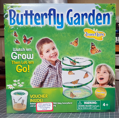 InsectLore Butterfly Garden Kit Box front showing contents and smiling children