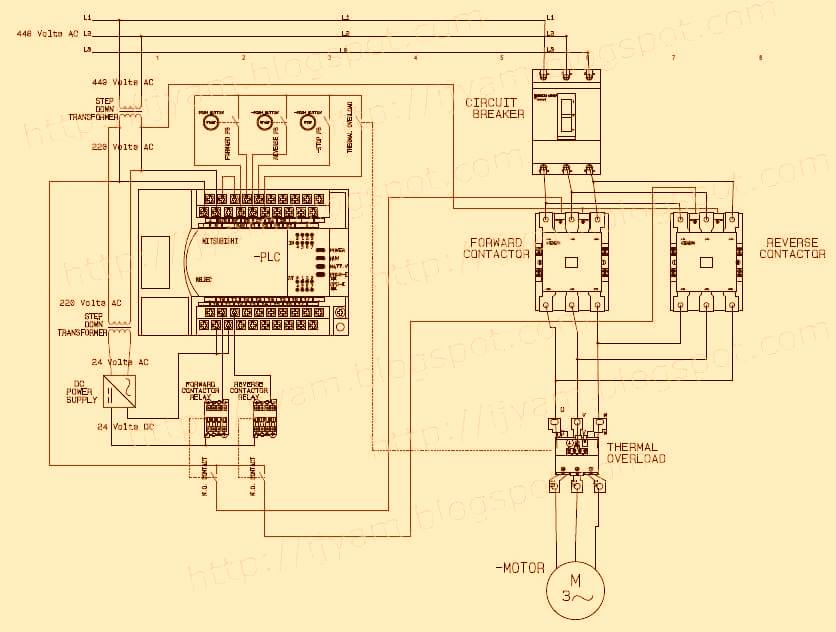 Electrical Wiring Diagram Forward Reverse Motor Control  