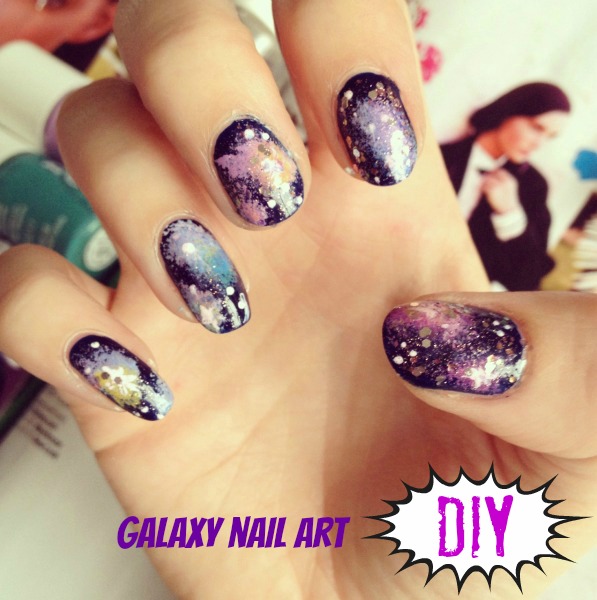 cosmic girl! DIY galaxy nail art  burkatron  DIY + lifestyle blog