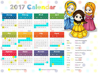 kalendar muslimah comel