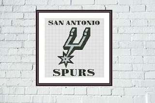 San Antonio Spurs logo cross stitch - Tango Stitch