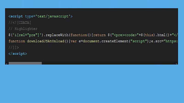 Cara Membuat Kotak Kode Script di Postingan Blog