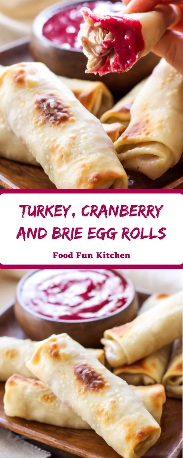 TURKEY, CRANBERRY AND BRIE EGG ROLLS