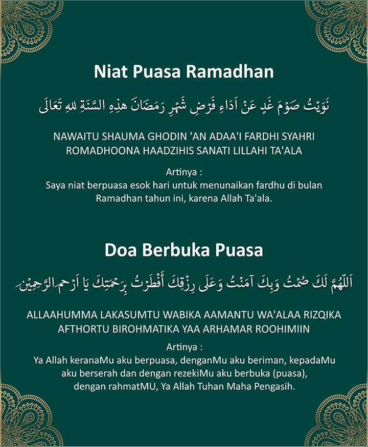 Doa Niat Puasa Ramadhan dan Doa Buka Puasa - Kembar.pro