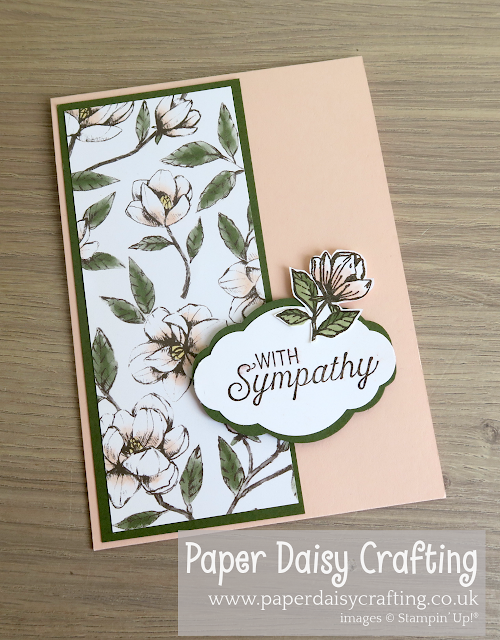 Magnolia Blooms Sympathy card Stampin Up