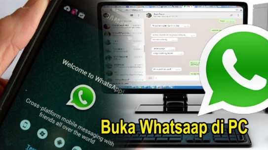 buka whatsapp di PC atau laptop