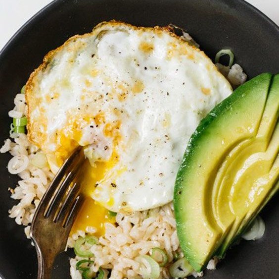 Rice Bowl with Fried Egg and Avocado #healthy #lunch