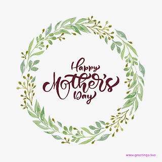 mother's day images with Hand painted circler flowers frame