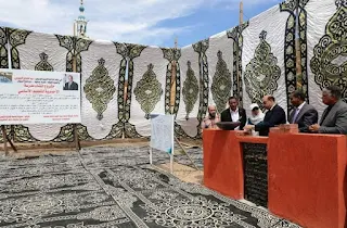 محافظ اسوان يضع حجر الأساس لإنشاء مجمع مدارس الأحمدية للتعليم الأساسى
