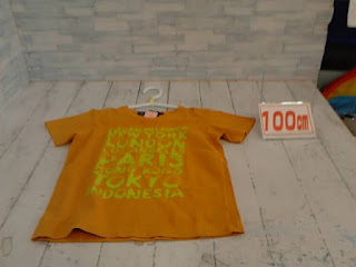 中古品　子供服　１００ｃｍ　ＰＯＬＯ　オレンジカラー　半袖Ｔシャツ　４４０円