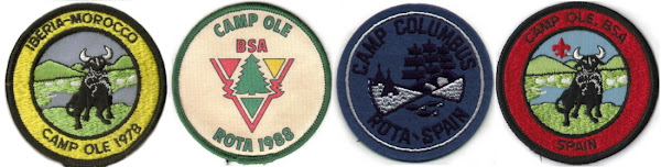 insignias de Camp Ole y Columbus de Boy Scouts of America