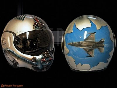 airbrush helmet fighter aircraft