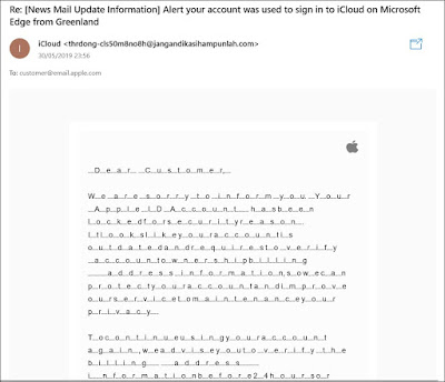 Fake iCloud Email Alert Saying Somebody From Greenland Has Accessed My Account