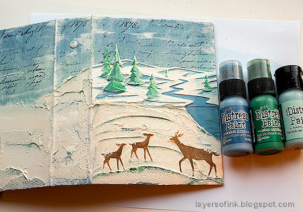 Layers of ink - December Daily Peaceful Winter Tutorial by Anna-Karin Evaldsson.