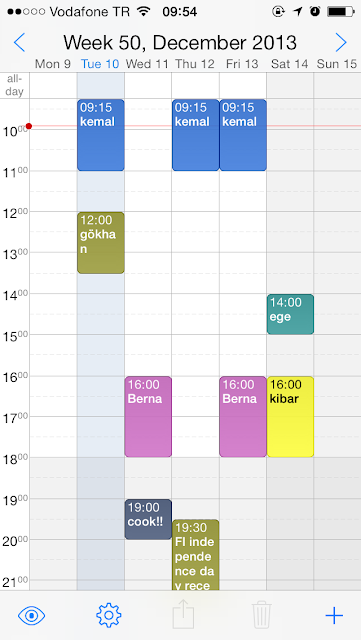 Week Calendar app iphone