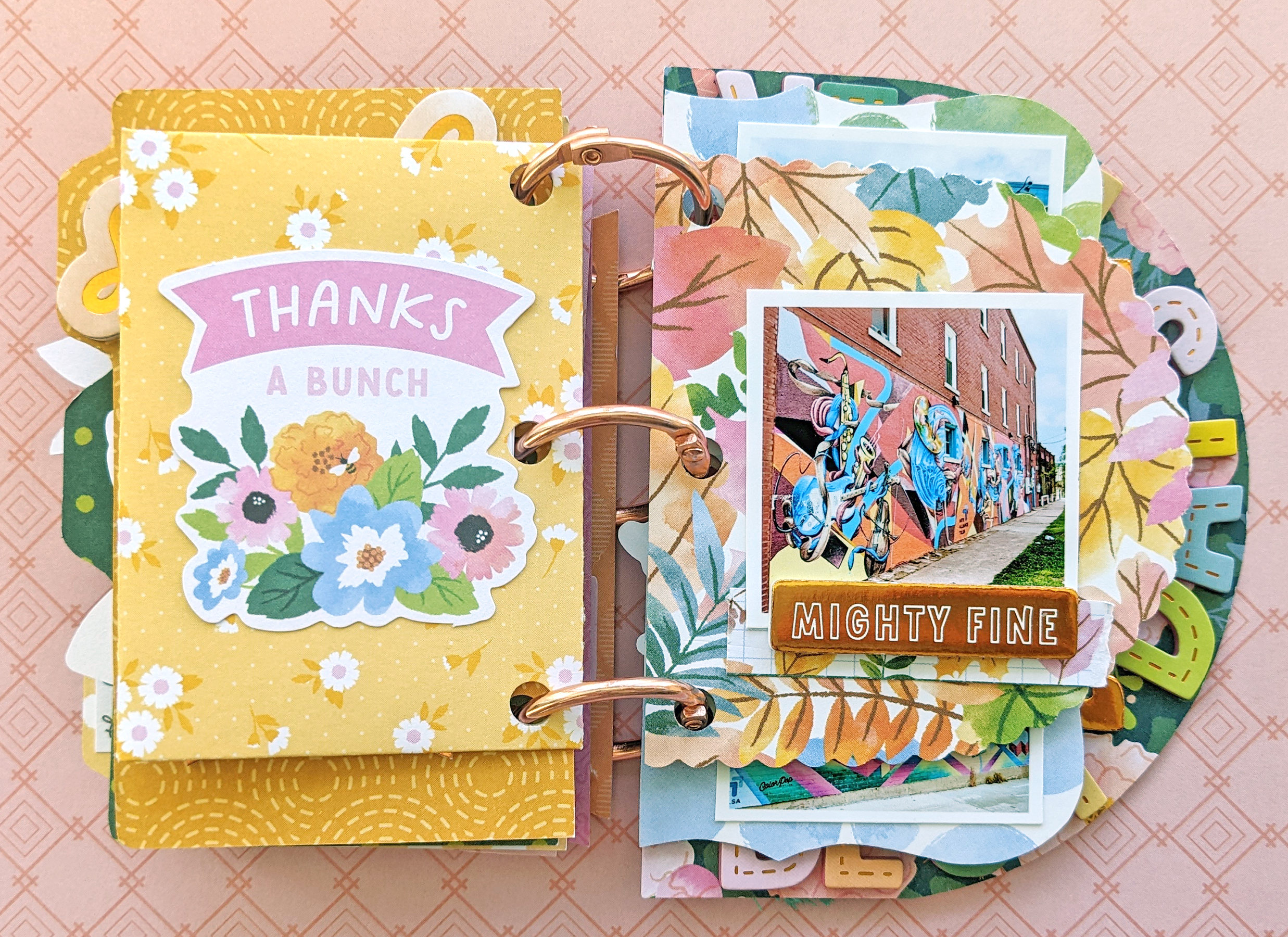 Mini Scrapbook Album with mixed sized pages – Sunday L Designs.com