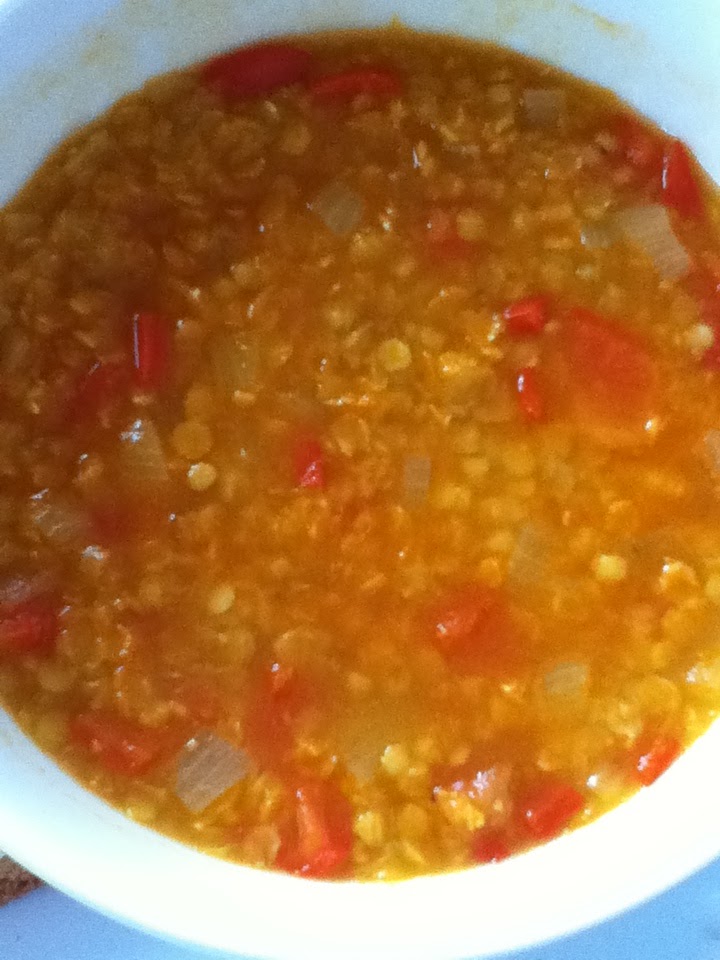 La Mere Veilleuse Soupe Aux Lentilles Et Aux Poivrons Rouges