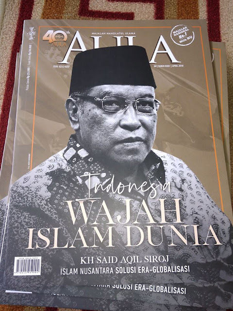 majalah Aula April 2018, Said Aqil Siroj, wajah islam dunia, islam nusantara, gaung islam nusantara, NU, Yusuf Tantowi