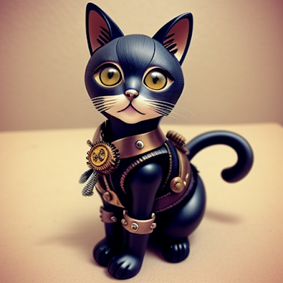 Steampunk Cat Statue 3D amazingwallpapersa blogspot com (8)