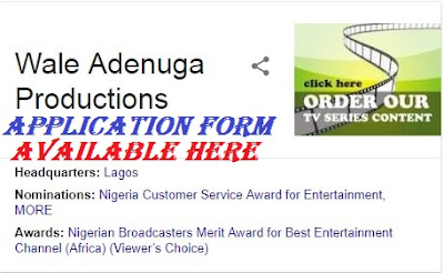 Wale Adenuga Productions Limited Recruitment 2018/2019 | Available Vacancy Apply