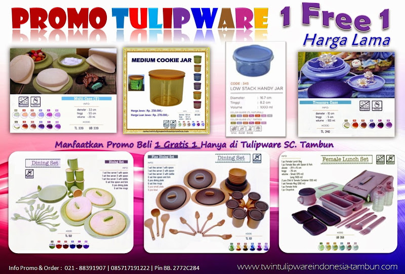 Promo Buy 1 Free 1 Harga Murah Tulipware Tupperware Mei 2014